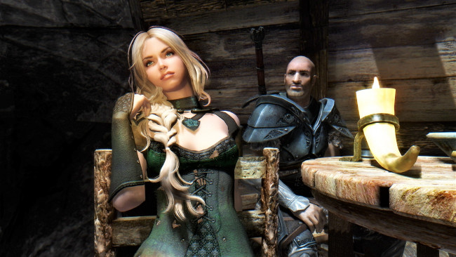Обои картинки фото видео игры, the elder scrolls v,  skyrim, диана, skyrim, девушки, игры, компаньонки