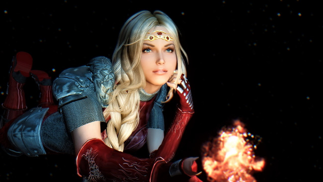 Обои картинки фото видео игры, the elder scrolls v,  skyrim, диана, skyrim, девушки, компаньонки, игры, блондинка