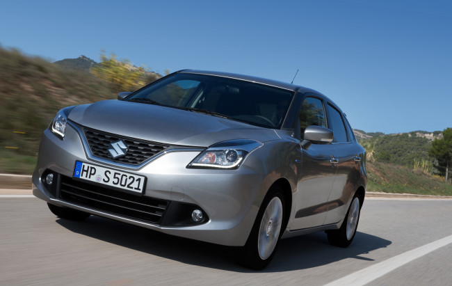 Обои картинки фото suzuki baleno 2015, автомобили, suzuki, металлик, baleno, серый, 2015