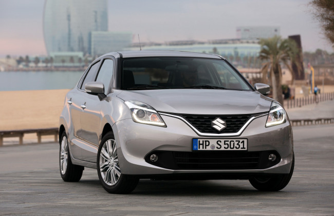 Обои картинки фото suzuki baleno 2015, автомобили, suzuki, baleno, серый, 2015, металлик