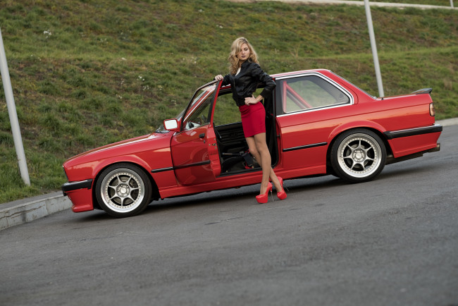 Обои картинки фото автомобили, -авто с девушками, bmw