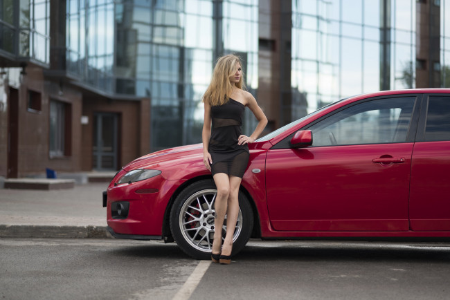 Обои картинки фото автомобили, -авто с девушками, красивая, девушка