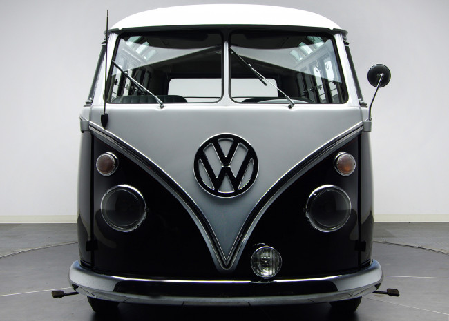 Обои картинки фото volkswagen t1 deluxe samba bus 1964, автомобили, volkswagen, 1964, bus, samba, deluxe, t1