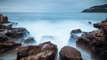 Картинка природа побережье берег камни море