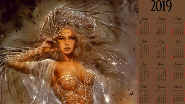 Обои картинки фото календари, фэнтези, девушка