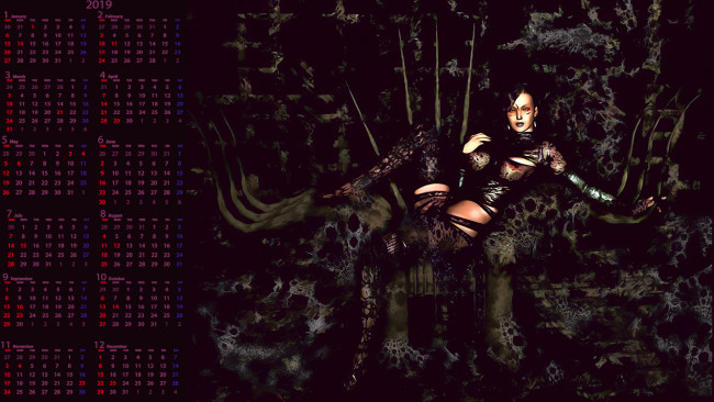 Обои картинки фото календари, фэнтези, девушка
