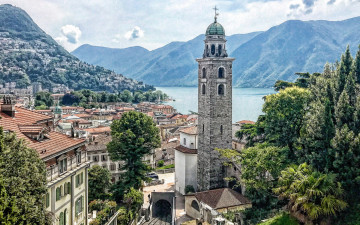 Картинка lugano switzerland города -+панорамы