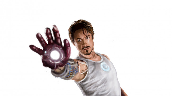 Обои картинки фото рисованное, кино, тони, старк, роберт, дауни, мл, железный, человек