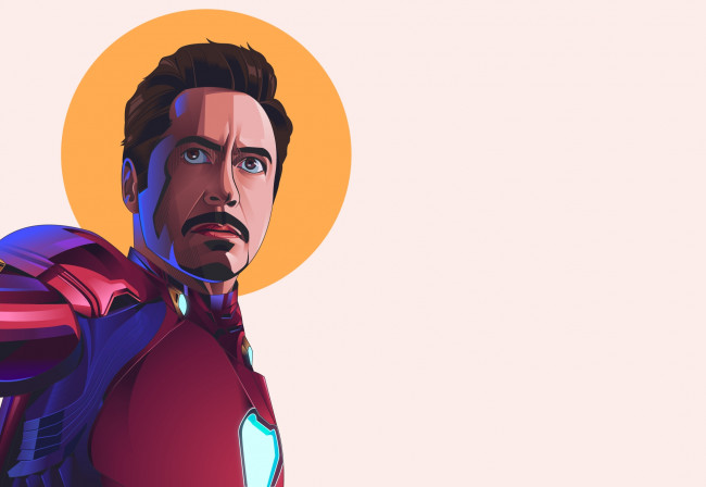 Обои картинки фото рисованное, кино, железный, человек, роберт, дауни, мл, тони, старк