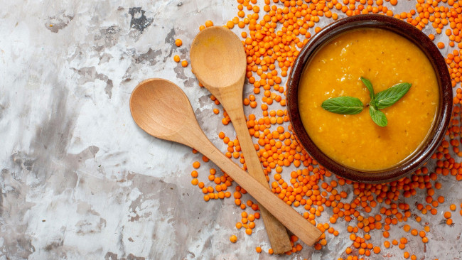 Обои картинки фото еда, первые блюда, чечевичный, суп