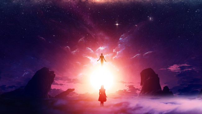 Обои картинки фото фэнтези, люди, космос