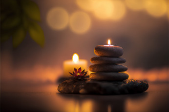 Картинка разное свечи камни огоньки