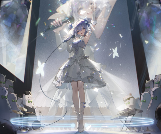 Обои картинки фото аниме, virtual youtuber, девушка