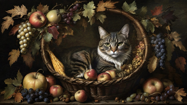 Обои картинки фото рисованное, животные,  коты, кот, кошка