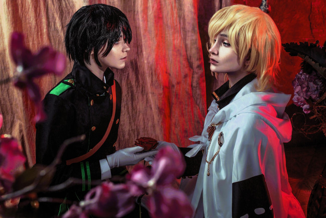 Обои картинки фото девушки, tenletters, косплей, образы, наряды, цветы