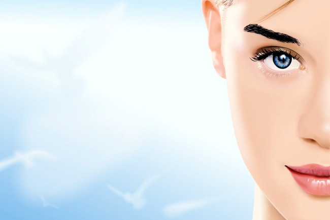 Обои картинки фото векторная графика, девушки , girls, девушка, лицо