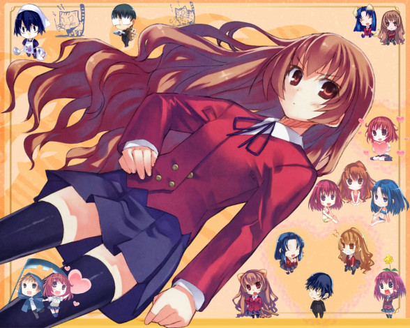 Обои картинки фото аниме, toradora