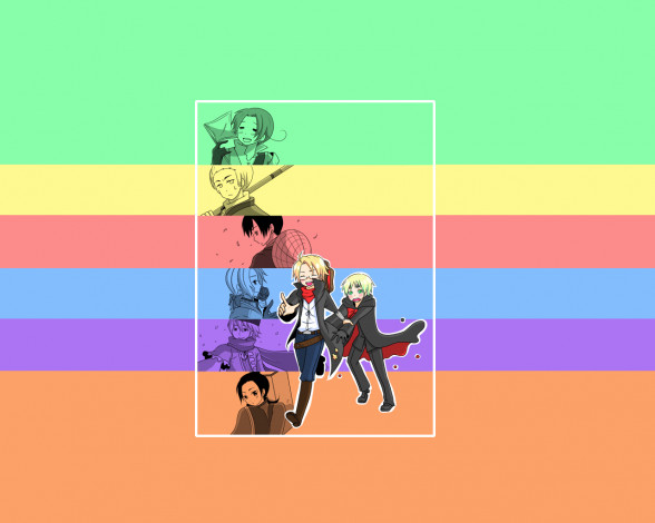 Обои картинки фото hetalia, axis, powers, аниме