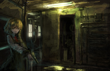 Картинка аниме weapon blood technology пистолет