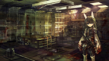 Картинка аниме weapon blood technology оружие