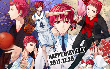 Картинка аниме kuroko no baske мальчики мяч