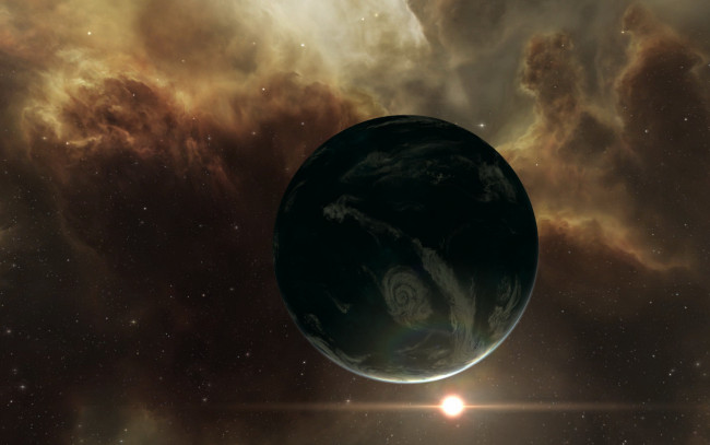 Обои картинки фото космос, арт, звезды, планеты