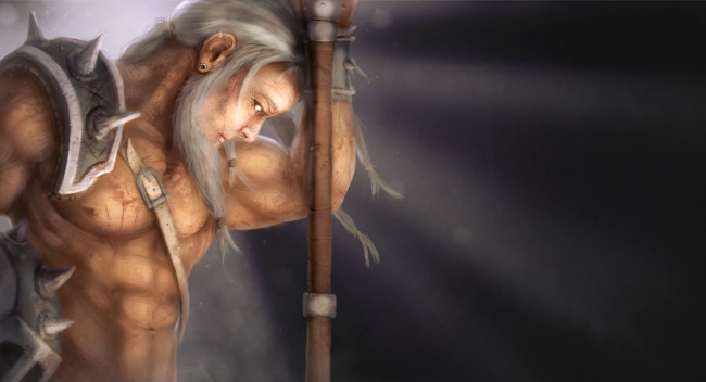 Обои картинки фото diablo iii, видео игры,  reaper of souls, оружие, reaper, of, souls, diablo, 3, варвар, barbarian, мужчина