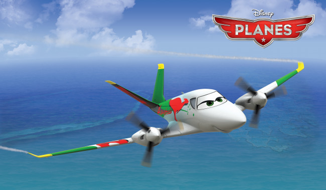 Обои картинки фото planes, мультфильмы, уолт, дисней, мультфильм, аэротачки, море, крылья, тачки, самолёты, воздушные, гонки, анимация, рошель, небо, приключения