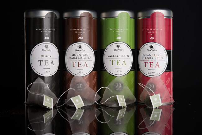 Обои картинки фото shan valley tea, бренды, - shan valley, чай, коробка, сорт, этикетка