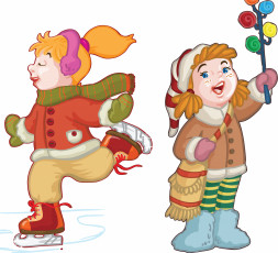 обоя векторная графика, дети, игра