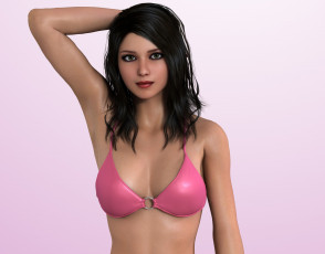 Картинка 3д+графика люди+ people фон девушка взгляд