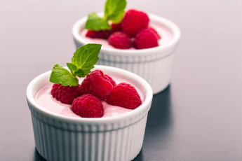 Картинка еда мороженое +десерты малина мята