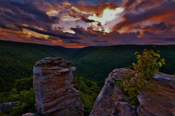 Картинка природа горы пейзаж деревья небо облака