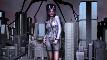 Картинка 3д+графика люди+ people взгляд девушка фон