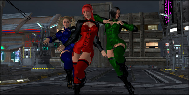 Обои картинки фото 3д графика, люди , people, взгляд, девушки, бег, фон