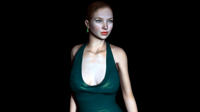 Обои картинки фото 3д графика, люди , people, фон, взгляд, девушка