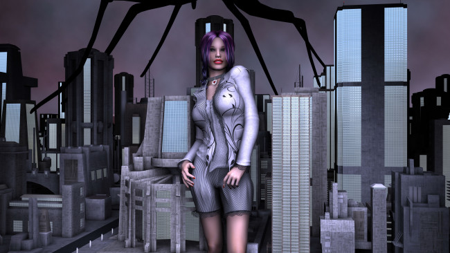 Обои картинки фото 3д графика, люди , people, взгляд, девушка, фон