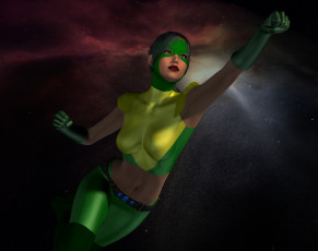 Картинка 3д+графика фантазия+ fantasy фон взгляд девушка