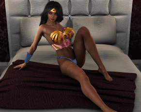 Картинка 3д+графика люди+ people супермен фон взгляд девушка