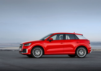 обоя автомобили, audi, красный, 2016г, s, line, quattro, q2, tfsi