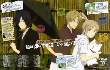Картинка аниме natsume+yuujinchou тетрадь дружбы мяко сенсей нацуме