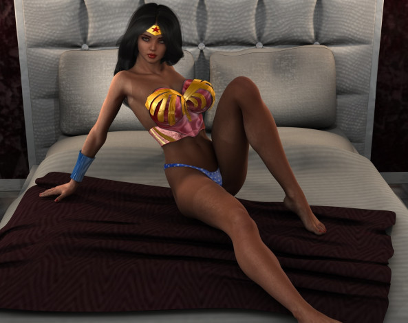 Обои картинки фото 3д графика, люди , people, супермен, фон, взгляд, девушка