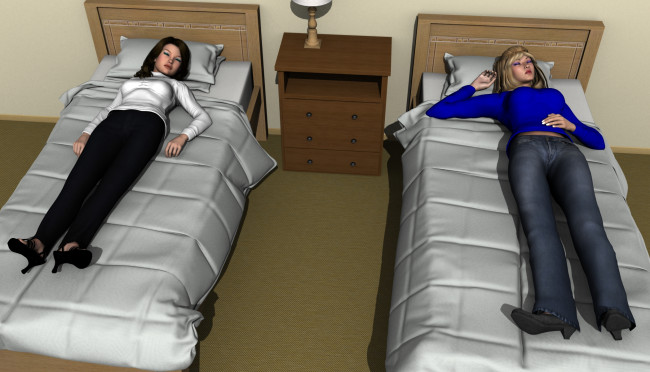 Обои картинки фото 3д графика, люди , people, фон, интерьер, девушки, взгляд