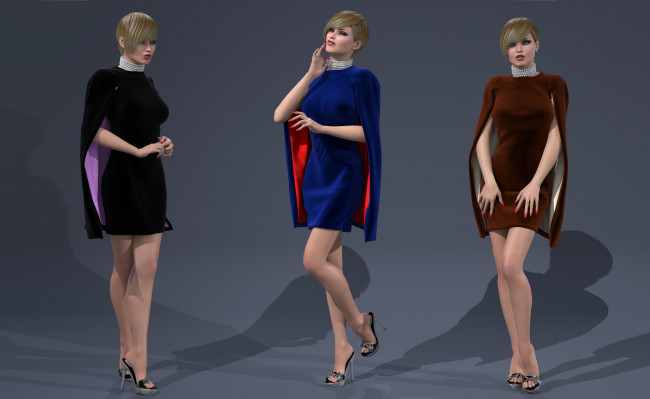 Обои картинки фото 3д графика, люди , people, взгляд, фон, девушки