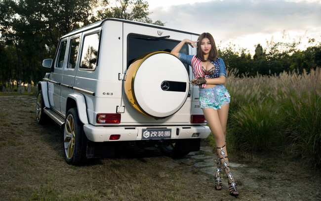 Обои картинки фото автомобили, -авто с девушками, автомобиль, фон, взгляд, девушка