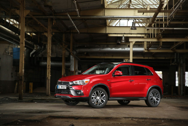 Обои картинки фото автомобили, mitsubishi, 2016г, asx, красный
