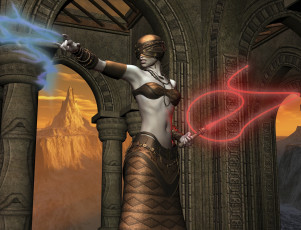 Картинка 3д+графика фантазия+ fantasy девушка взгляд фон