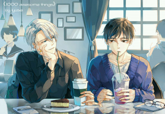 Картинка аниме yuri+on+ice victor nikiforov katsuki yuuri