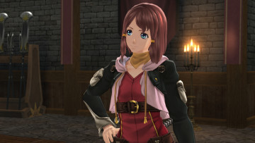 обоя tales of zestiria, аниме, фон, взгляд, девушка