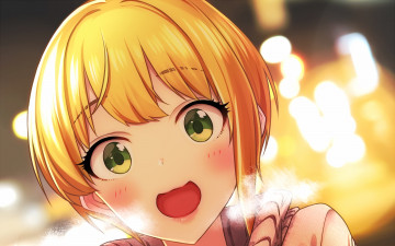 Картинка аниме idolm@ster девушки взгляд фон